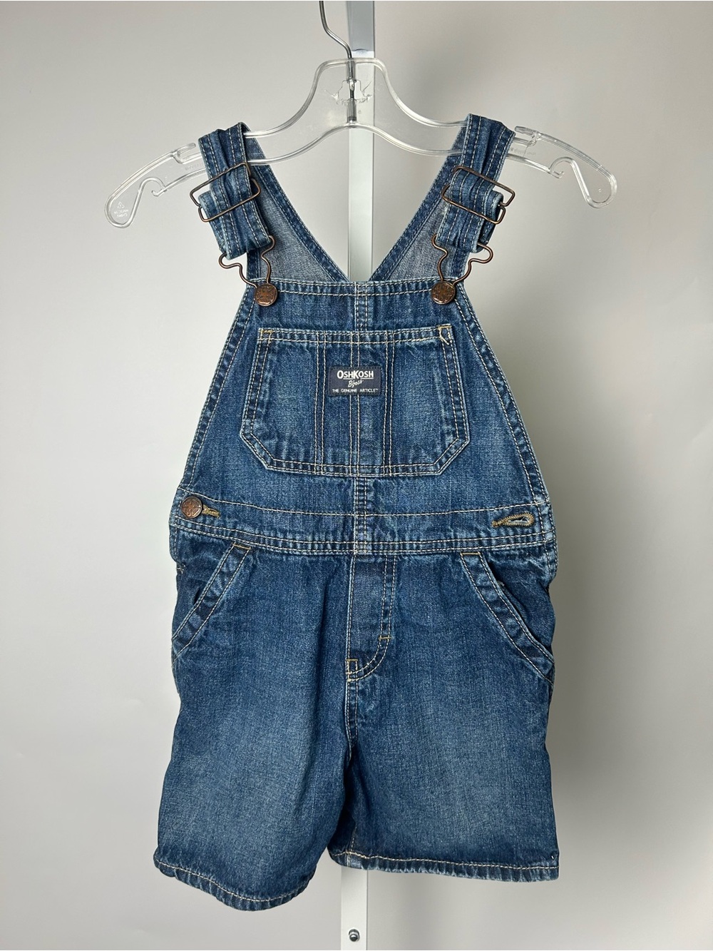 OshKosh B'gosh Kids Denim Short Overalls - Blue